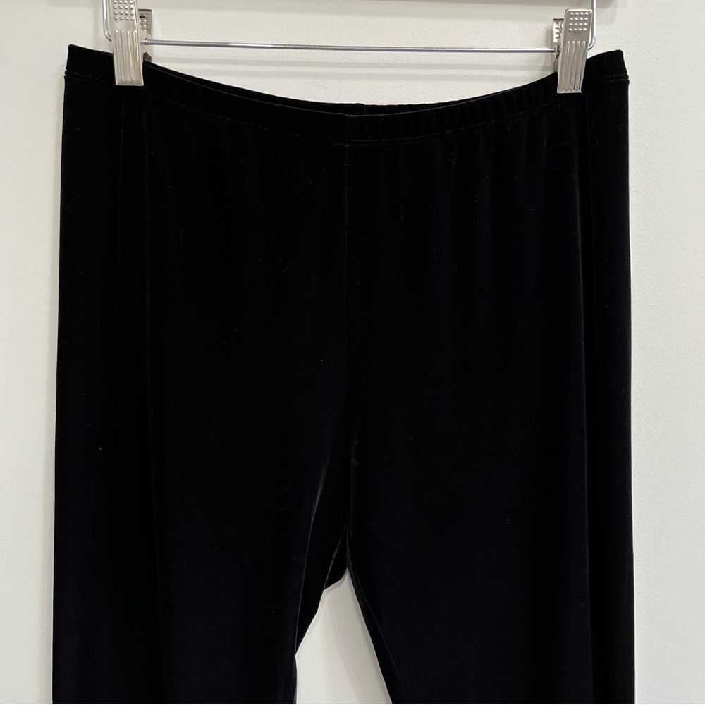 Eileen Fisher black velvet leggings festive winter size small - Picture 4 of 9